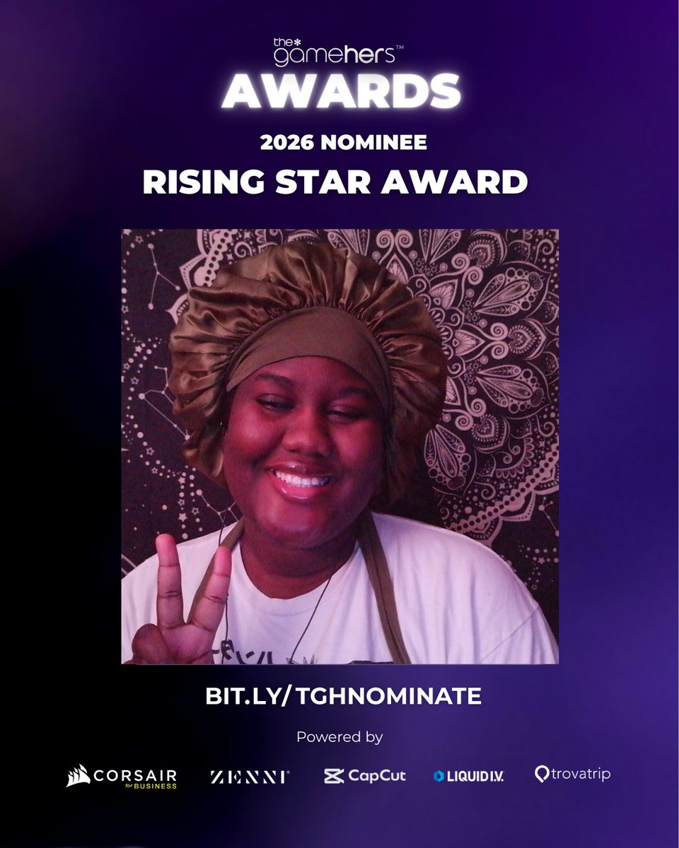 I mentioned it once! Ill mention it again! We have been nominated! For the Rising Star Award!! 
This journey has been incredible, amazing and i am thankful! Again. Thank you. Thank you. Thank you! 
#thegamehersAwards <a href="/thegamehers/">the*gamehers</a>