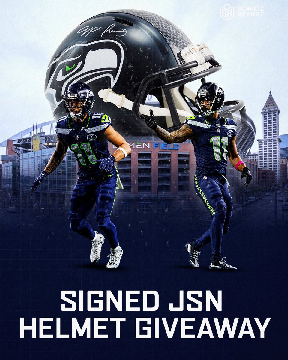 🔥 Signed Helmet Giveaway! 🔥

I'm giving away a signed Jaxon Smith-Njigba helmet. 

Rules:
1. Follow <a href="/Schultz_Report/">Jordan Schultz</a> 
2. Like this post 
3. Reply with how many yards JSN has vs the Patriots