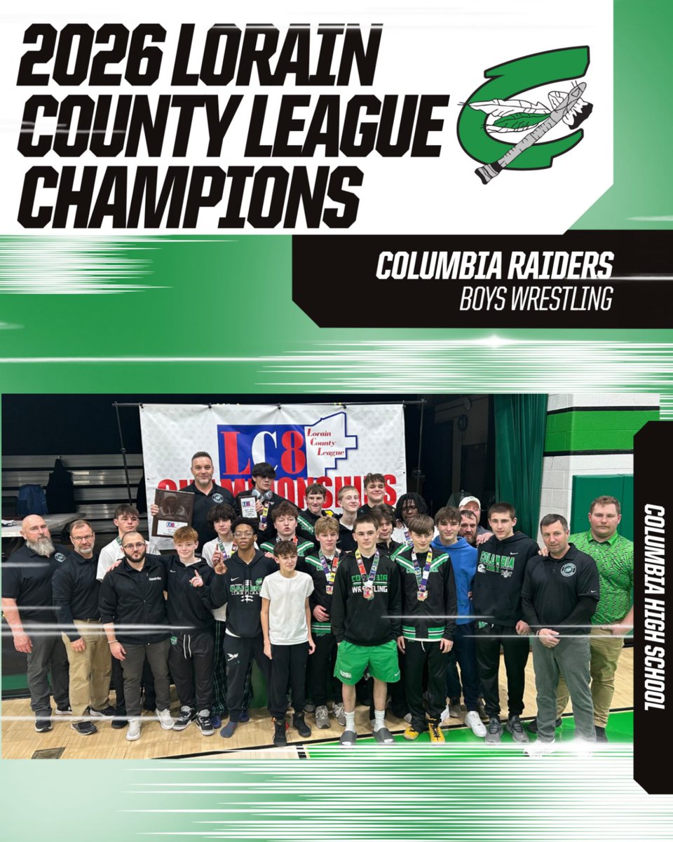 THE BOYS DID IT!! The Raiders brought the LC8 Conference Title back to Columbia! Congratulations to the wrestlers, coaches, and the entire Columbia wrestling community! There are so many people that had a hand in this. ON TO STATE!