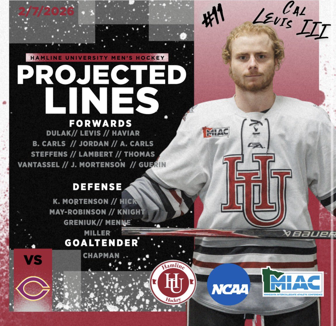HamlineMHockey's tweet photo. Game Time #goHu https://t.co/adYM4sOLXC