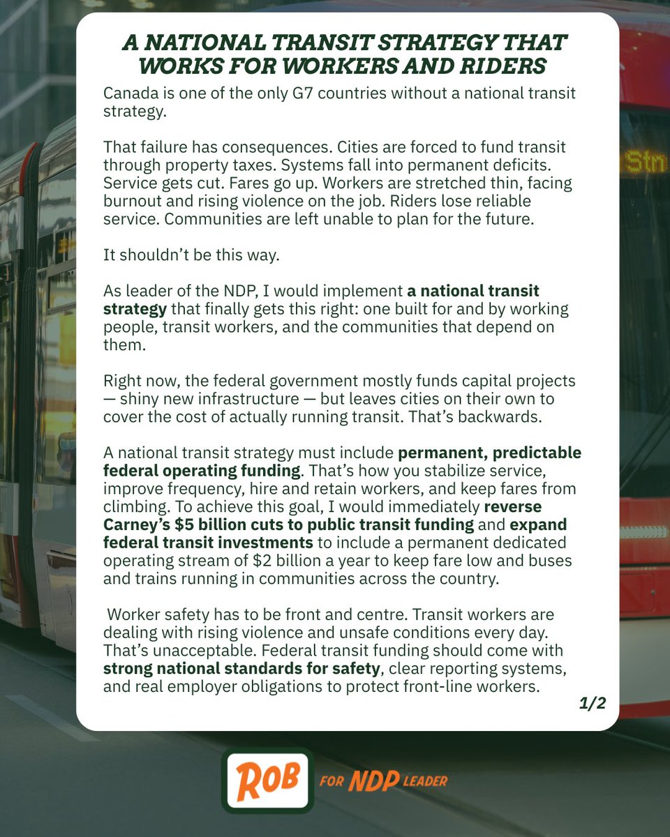 Rob_T_E_Ashton's tweet photo. It’s time for a national transit strategy that works. Good jobs. Affordable fares. Better lives. Lower emissions. Together, we can make it happen. https://t.co/RCwB6KflUN