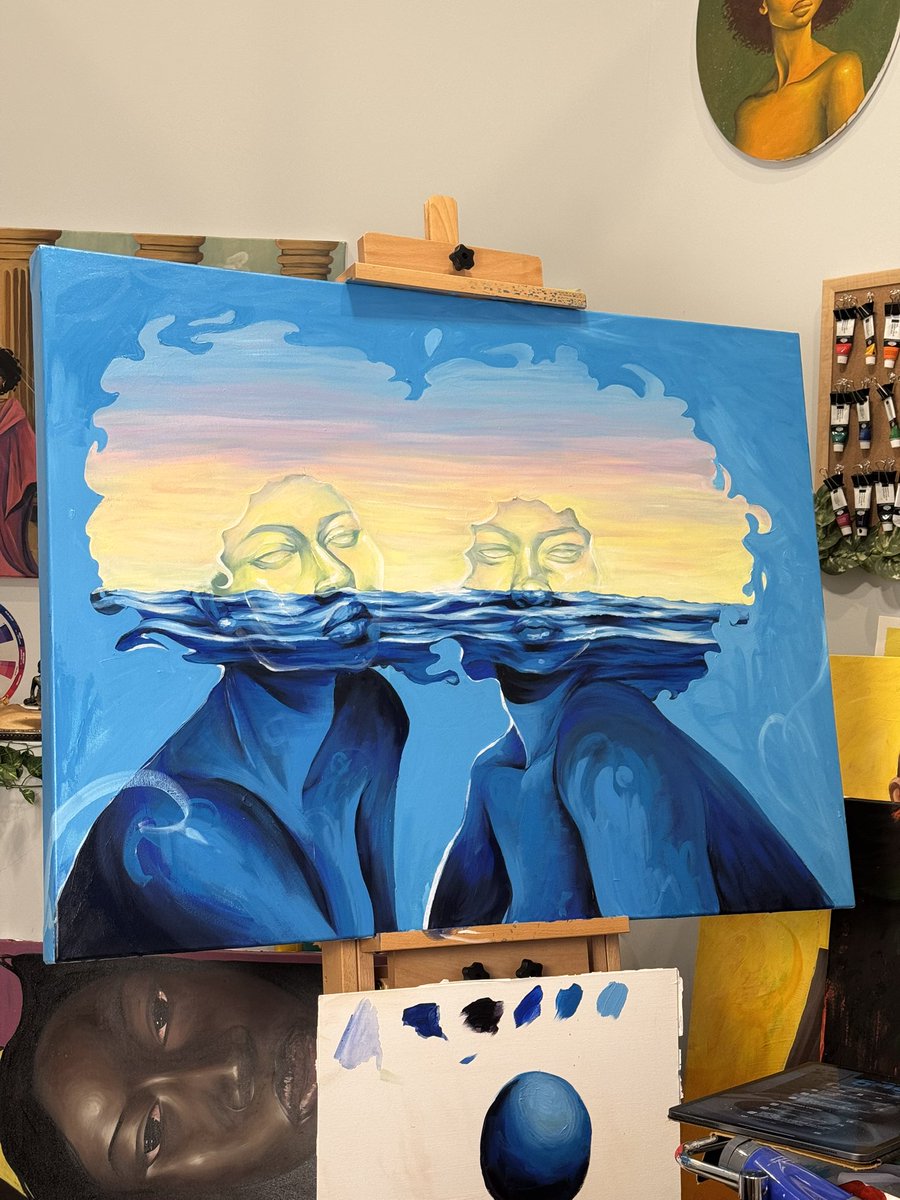 javonangela1's tweet photo. Half Full (2026) 

Acrylic on Canvas 💧 https://t.co/xh2YnRF88B