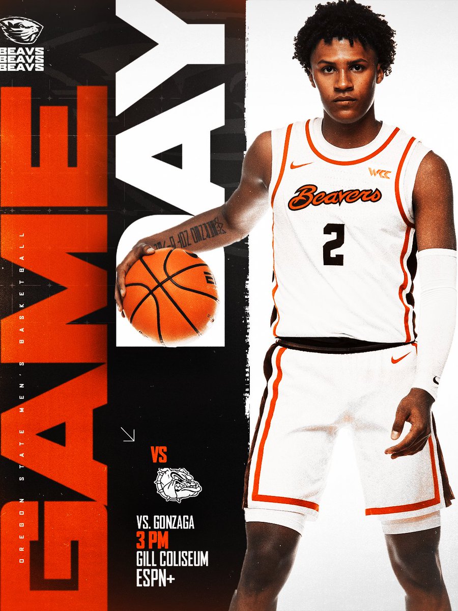 BeaverMBB's tweet photo. It's GAMEDAY!

🏀 - Oregon State vs. Gonzaga
📍 - Legendary Gill Coliseum
⏰ - 3 p.m.
📺 - ESPN+
⬜️ - Wear White

#GoBeavs https://t.co/fr2I1ZqZ10