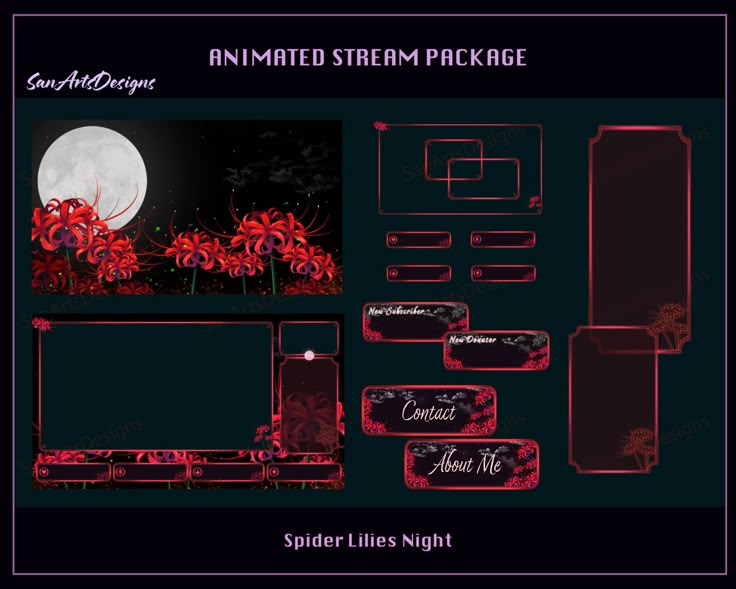 lvory_jayla's tweet photo. Transform your streaming experience with our enchanting Spider Lilies Night package! Perfect for creating an immersive atmosphere while you connect with your audience.
.
#StreamStyle #SpiderLiliesNight #Design #Animation #Graphics #Creative #Gamer
.
DM for Streaming Overlays π₯ https://t.co/NVGsEfivVF