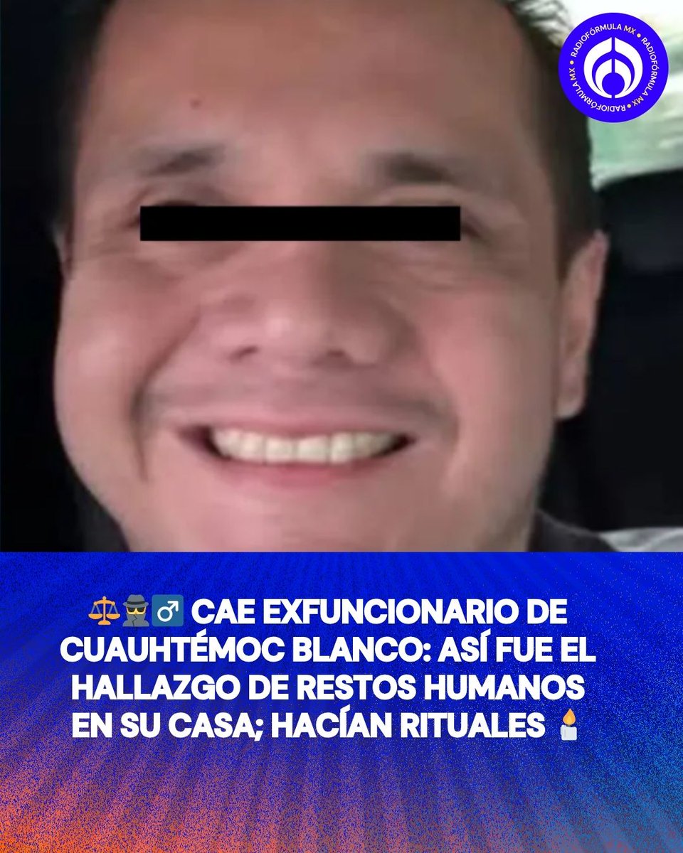Radio_Formula's tweet image. 💀 ¡MACABRO HALLAZGO EN MORELOS! ⚖️

CAE EXFUNCIONARIO DE CUAUHTÉMOC BLANCO: RESTOS HUMANOS Y RITUALES EN SU CASA

Autoridades de Morelos capturaron a Dionisio Emanuel Álvarez Anonales, quien fue director del Fideicomiso del Lago de Tequesquitengo durante la gubernatura de…
