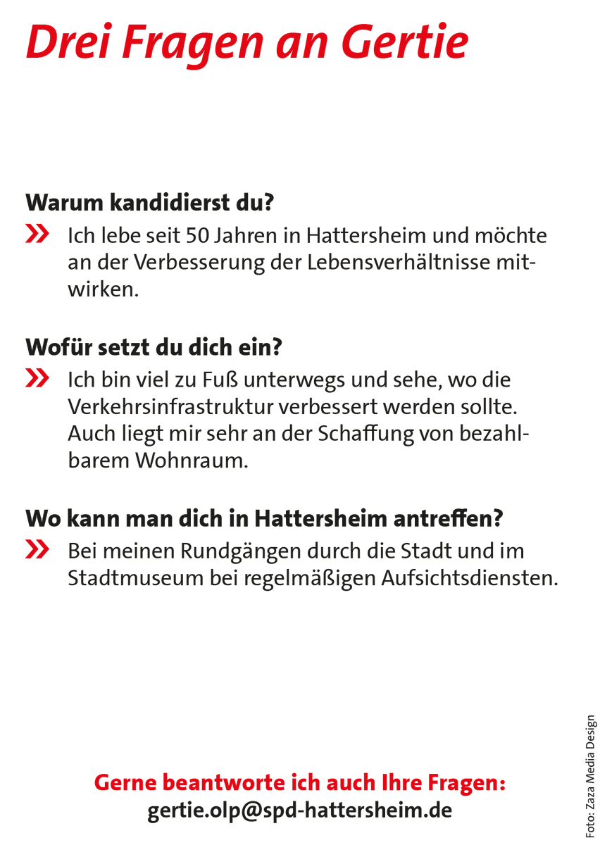 SPD_Hattersheim's tweet photo. Wir stellen euch unsere Kandidaten für die Kommunalwahl am 15. März 2026 vor. Heute ist Hertie Olp dran - Listenplatz 24 für Hattersheim!
In den nächsten Tagen folgen weitere Kandidaten ...

#hattersheim #okriftel #eddersheim #spd #hattersheimkannmehr https://t.co/MY8URzZQWX