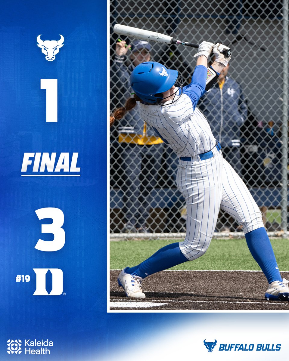 UBBullssoftball's tweet photo. The Bulls fight to the end against nationally ranked Duke.

UB is back in action tomorrow at 11 a.m. against UCF.

#UBhornsUP🤘 https://t.co/3oiXBMXgjF