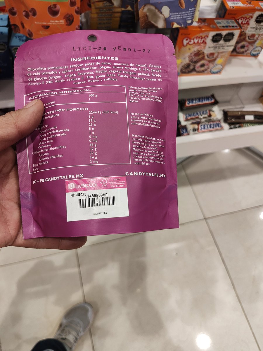 caperuza7805's tweet photo. @Profeco porque @liverpoolmexico  porque no son visibles los precios en dulceria?!?
#galeriasmetepec https://t.co/4pDuzBr8vl