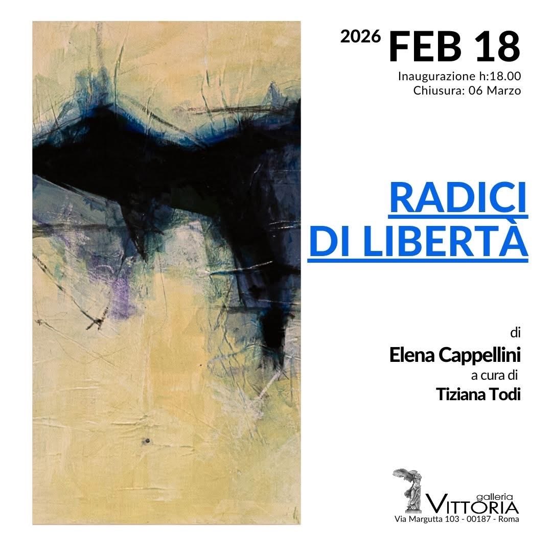 Radici di Libertà personale di Elena Cappellini alla Galleria Vittoria, a cura di Tiziana Todi. Un percorso di opere informali dove la pittura non ha bisogno di “raccontare” per essere potente: lavora per tracce, residui, stratificazioni.
🗓️ Opening 18 febbraio 2026, ore 18:00
⏳
