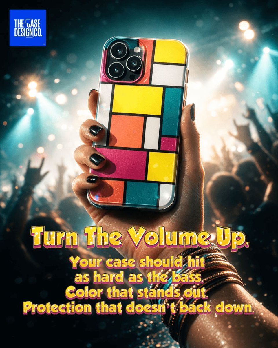 TheCaseDesignCo's tweet photo. Turn The Volume Up.
Your case should hit as hard as the bass.
Color that stands out. 
Protection that doesn’t back down. 

#GenZStyle #ConcertCore #BoldDesign #CaseUpgrade https://t.co/NlSk580gfj