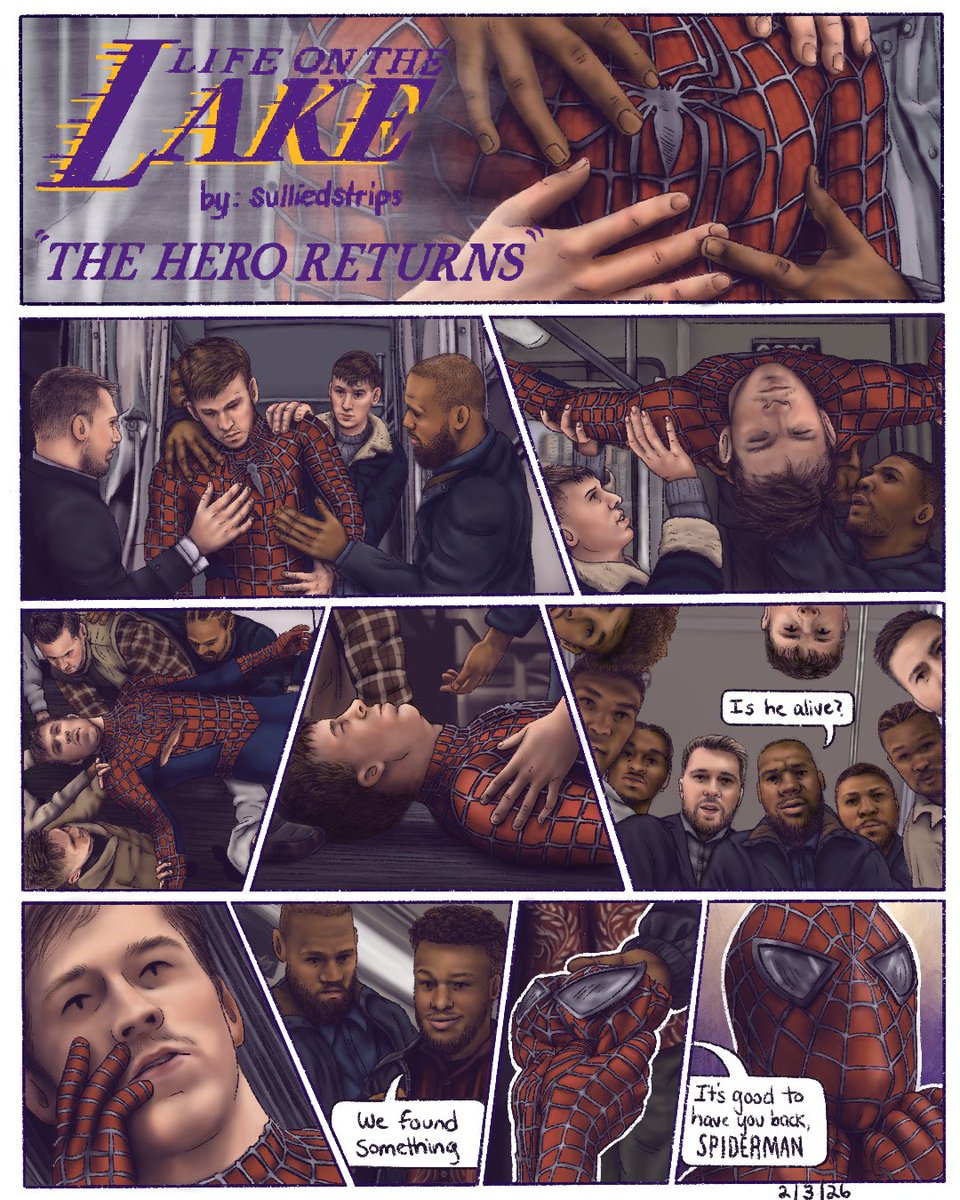 sulliedstrips's tweet photo. A comic for Austin’s return 🕸️ (it was meant for the Brooklyn game, but it still applies for his heroics in the last game as well 😄) https://t.co/nfhSdxrAFd