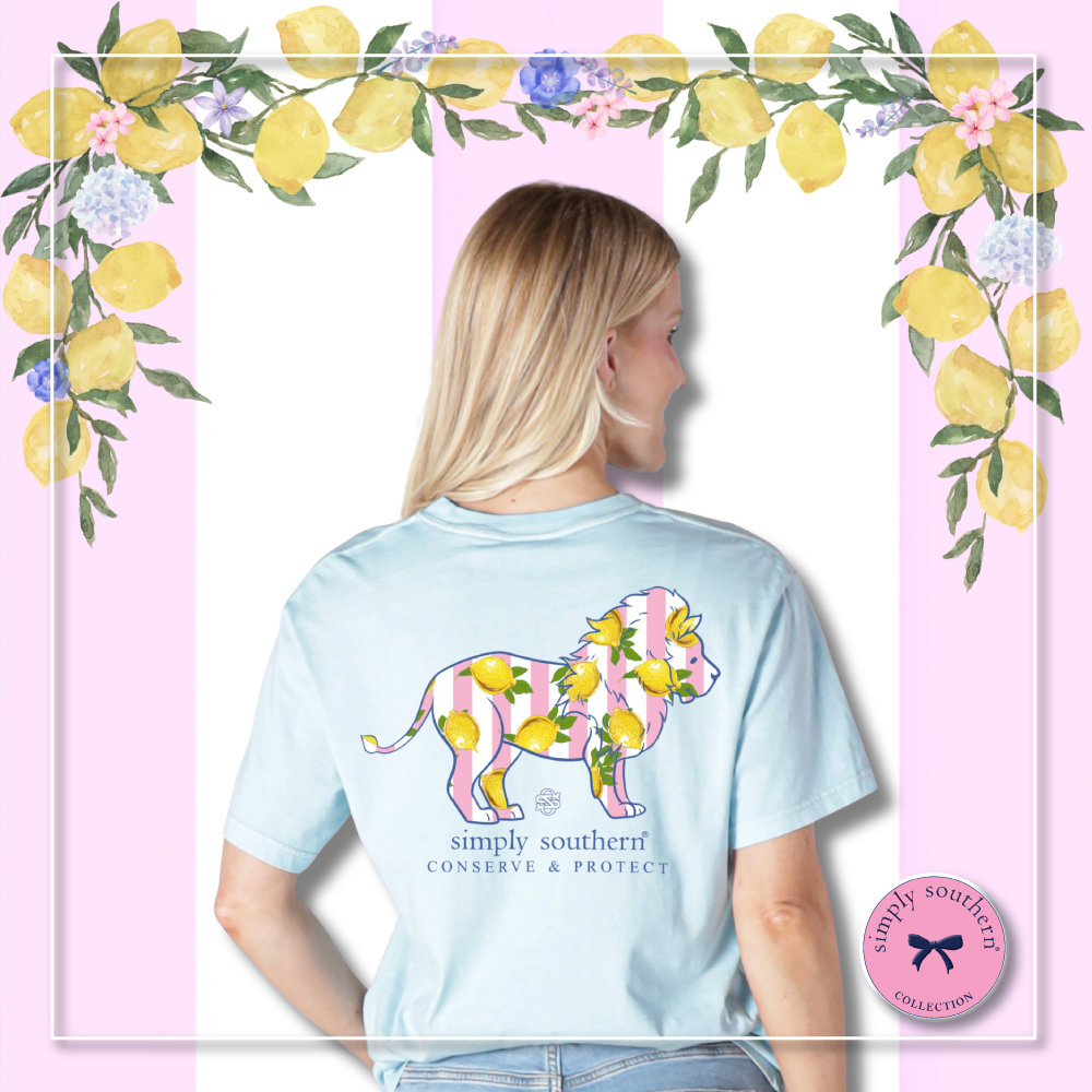 SQUEEZE THE DAY!!!🍋🌼💛 Pick up a Brand New tracking tee  and follow the journey of a lion!!! Simply Southern is serving up freshly squeezed designs daily!!! Stop by in stores or online!!! simplysouthern.com