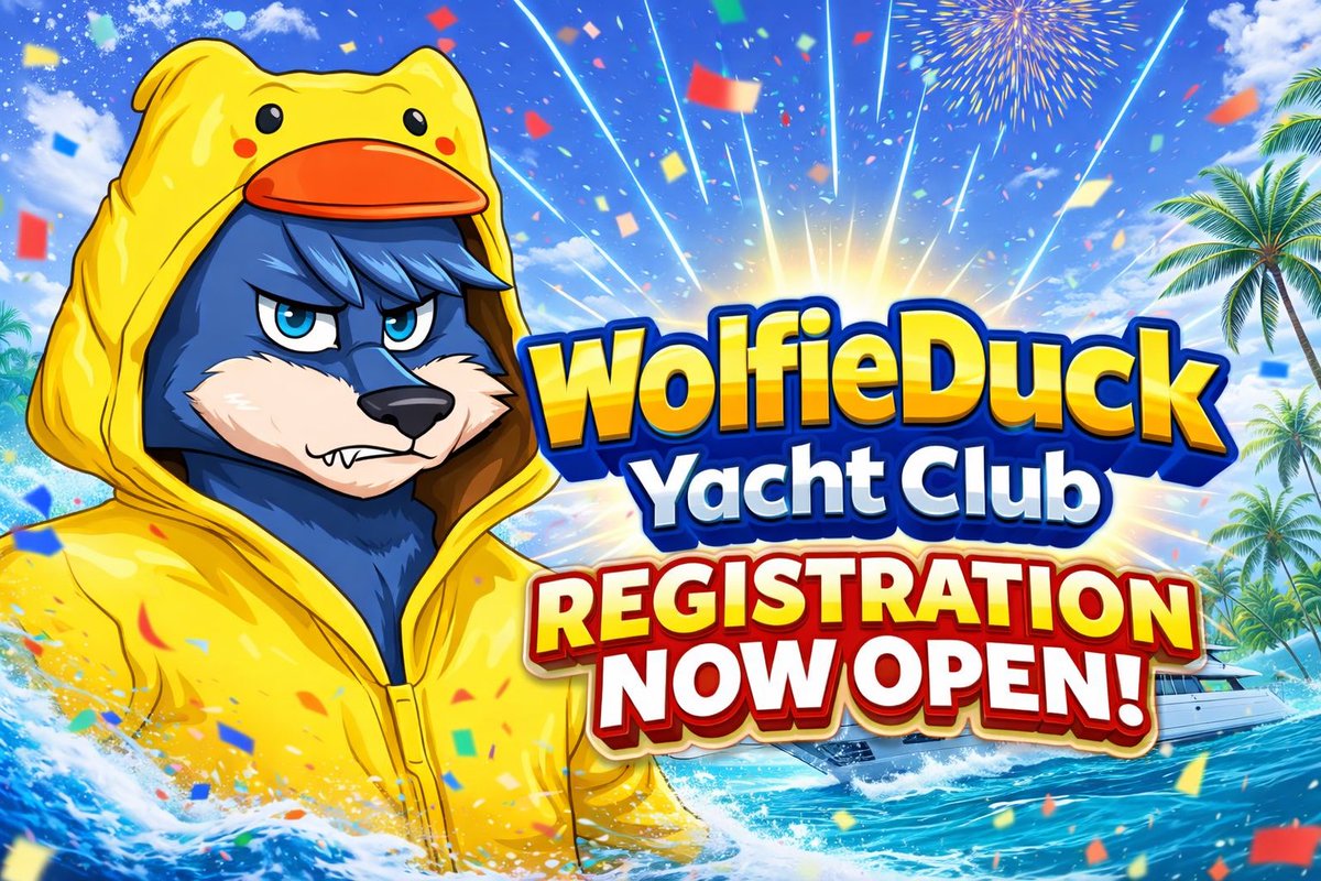 wolfieduckYC's tweet image. WolfieDuck Registration is LIVE in @pawsflow Discord in the gated WolfieDuck room.  

Join the server and register your Duck NOW: discord.gg/Hq7cP4CJe

Reg costs $50 and 100% of that fee is deposited in a 24 month $PACK vault of which your registered WolfieDuck owns 1 share.