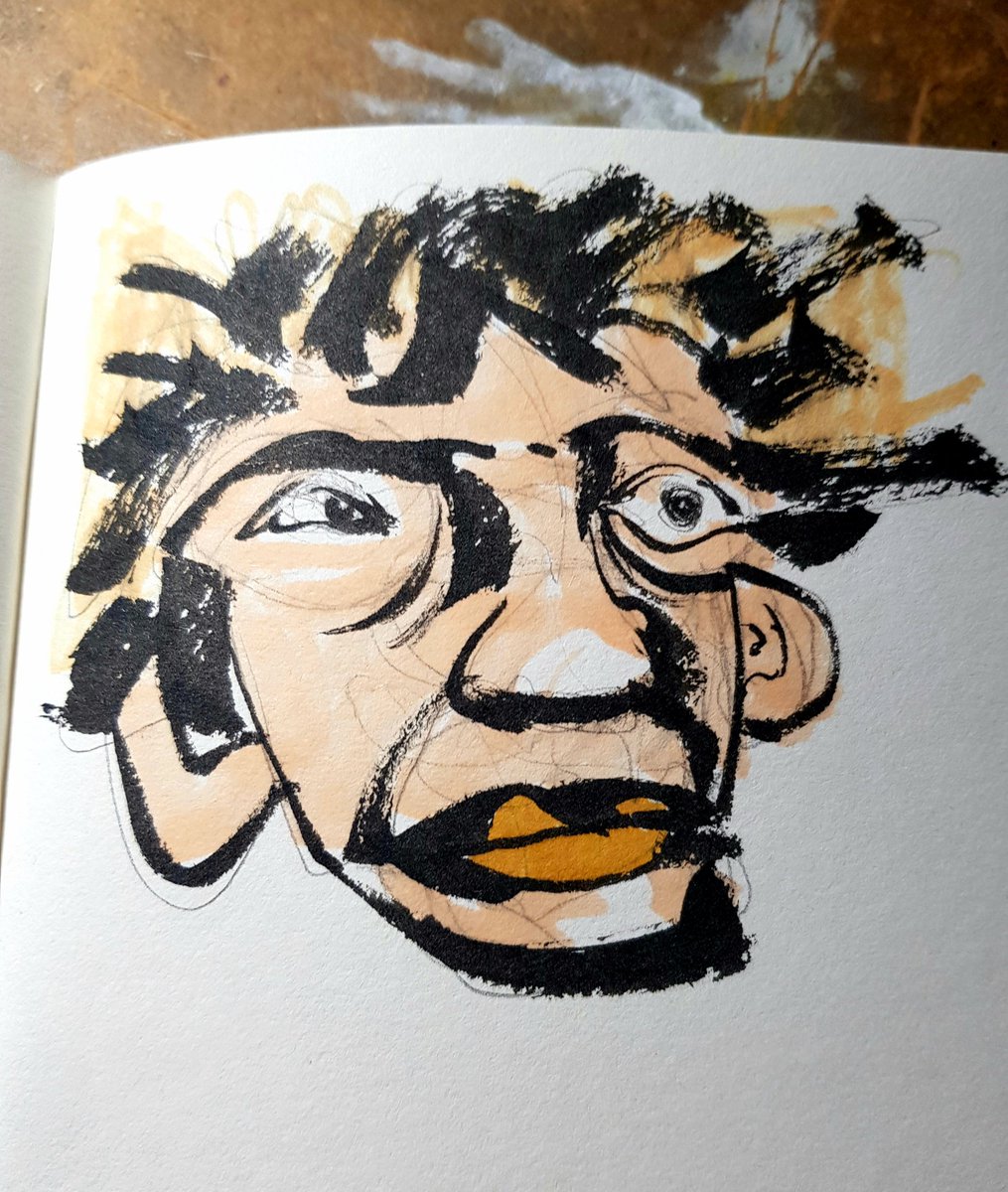 BerholtArt's tweet photo. Quick face from sketchbook 
#drawing #moderndrawing #artistonx #ink #art #sketchbook https://t.co/HUFcxO3xOH