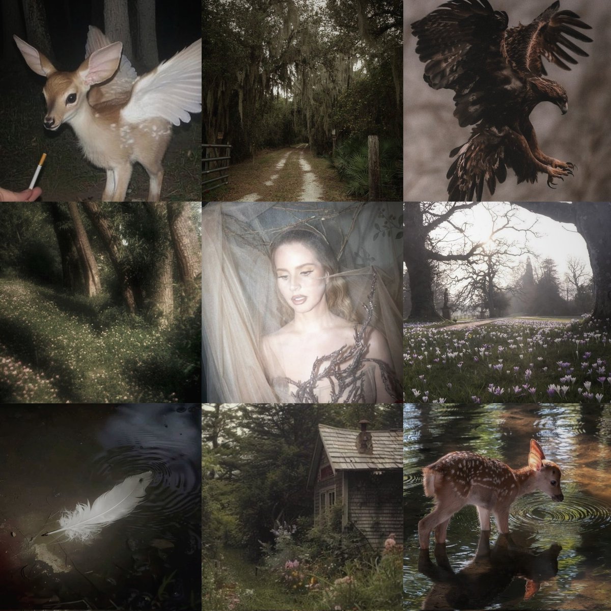 Lana Del Rey - white feather hawk tail deer hunter🪶