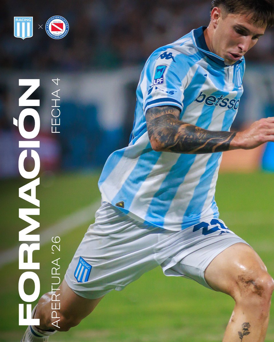 RacingClub's tweet photo. ¡Los 11 de Gustavo Costas para esta tarde en casa! 🩵👊🏻 https://t.co/bj1o52ya8o