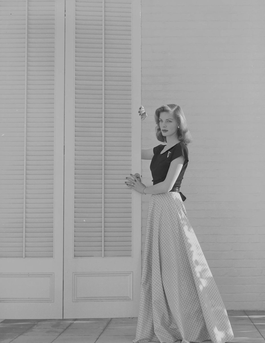 Lauren Bacall during a photoshoot for Warner Bros, 1940.