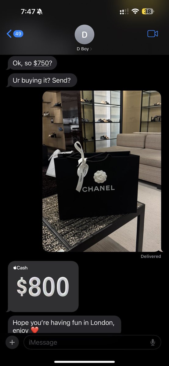 Immediately reimbursed by a grown man who knows his place