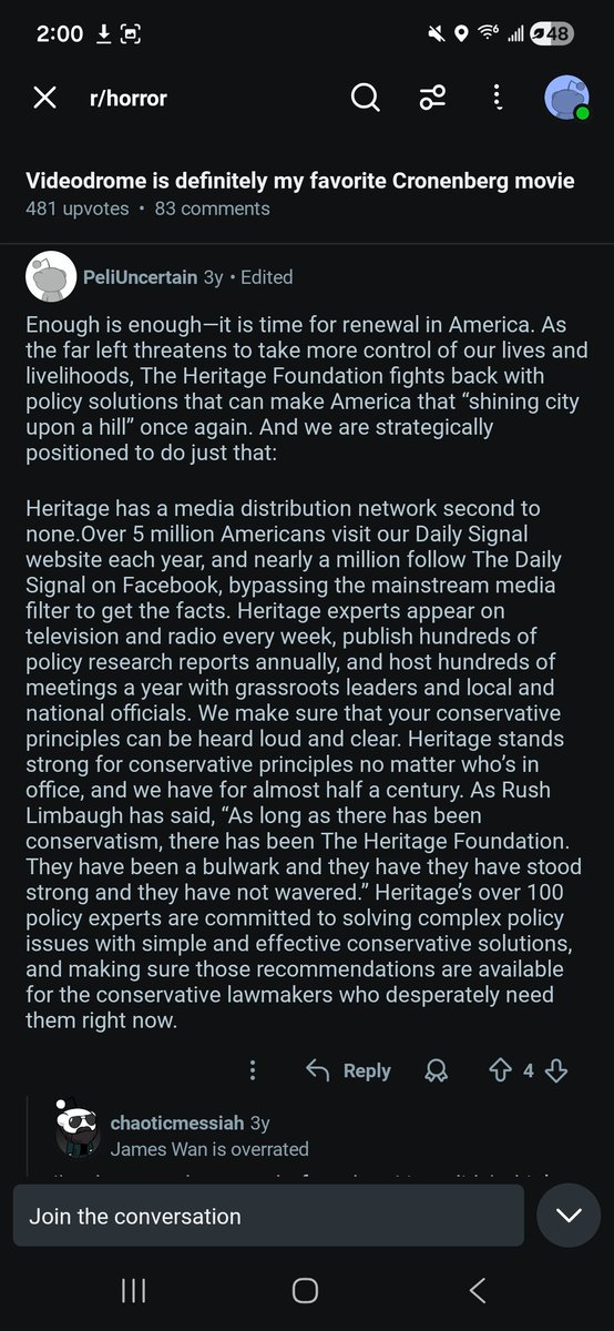 saw somebody 3dited their post to this in a videodrome thread on reddit