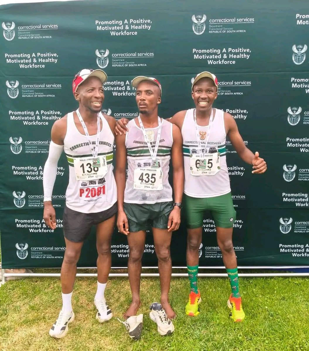 DCS_ZA's tweet photo. Bosiki and Mjobo shine as DCS top male and female finishers at the 27 For Freedom Race

#27ForFreedomRace #my27kilometersformadibas27years #RunForFreedom #MadibaLegacy #DCS https://t.co/PLLy9KmwrG