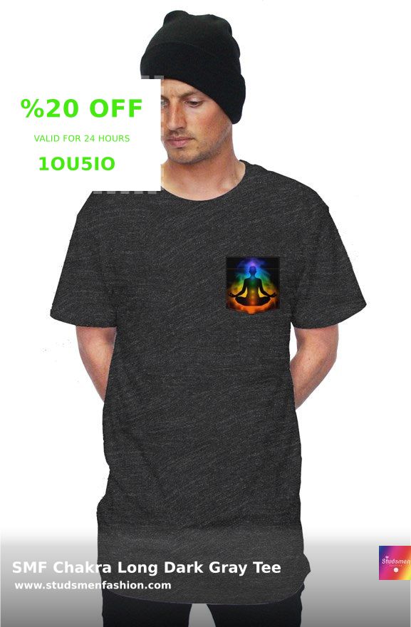 Unleash your street style with the SMF Chakra Long Dark Gray Tee! Built with premium 100% ringspun combed cotton &amp; featuring a unique scalloped hem, it's the perfect streetwear staple. Grab yours now at the exclusive price of $59.99! #Custom #CustomDesigns studsmenfashion.com