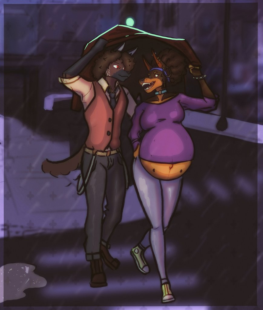 Rainy evening dinner date