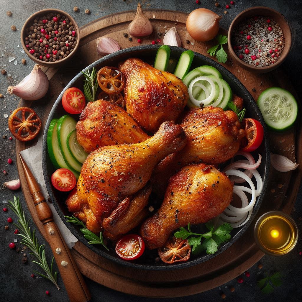 **Crispy Air Fryer Chicken Recipe**
🍗✨
Ingredients:
- 4 chicken thighs
- 1 tbsp olive oil
- Spices: garlic powder, paprika, salt, pepper, oregano, thyme

Rub chicken with oil &amp; spices. Air fry at 375°F for 25-30 mins. Enjoy! #AirFryer #ChickenRecipe #GaaSCloud