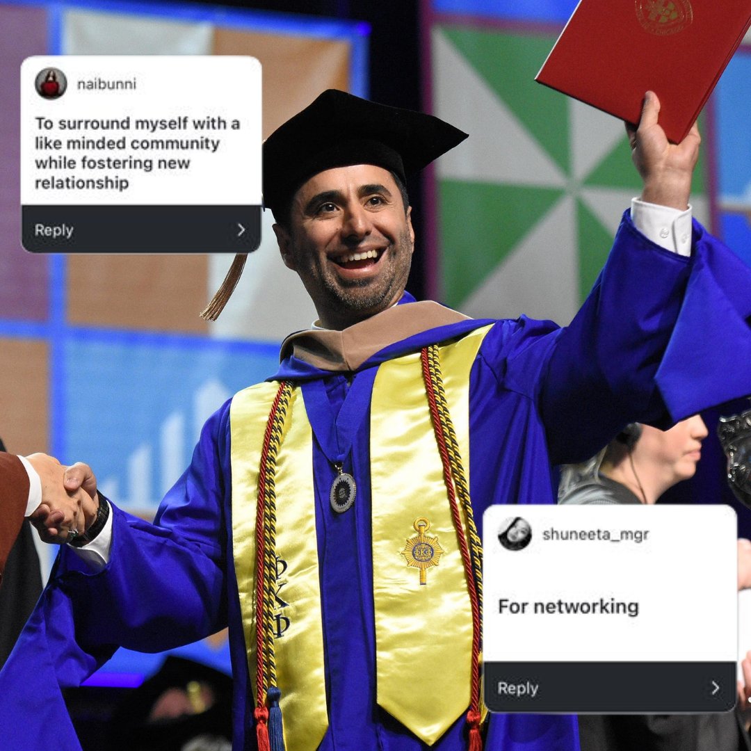 phikappaphi's tweet photo. From invitation to initiation—see why these scholars proudly said “yes” to Phi Kappa Phi.💙💛 https://t.co/qpm34Ymiw1