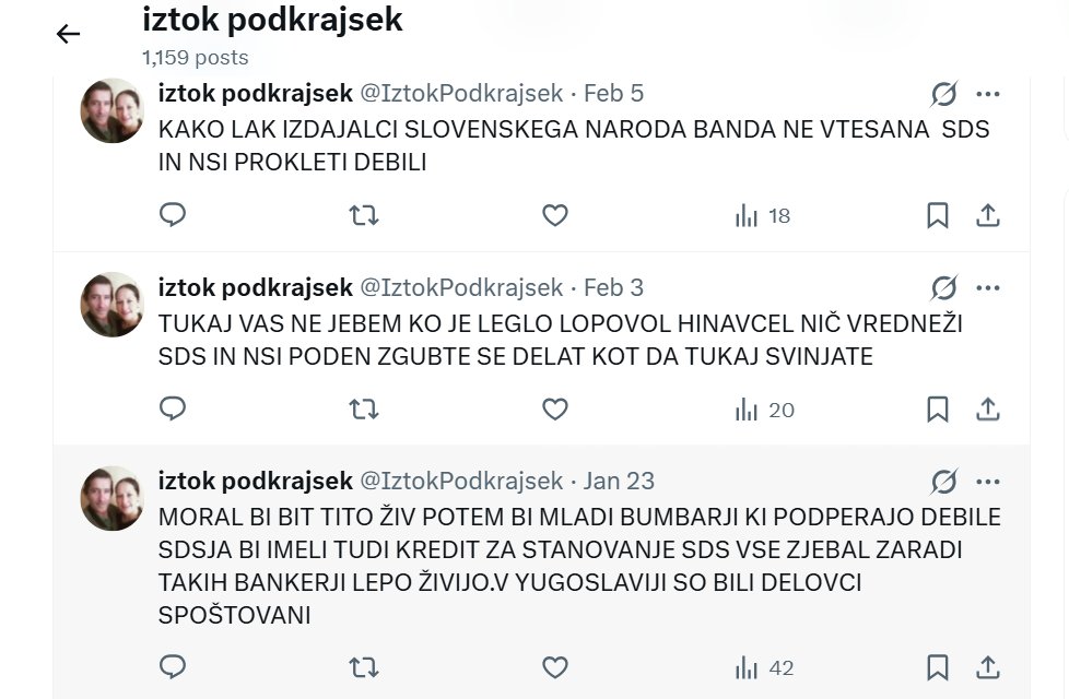 Tale je pa rekorder med kulturnimi/izobraženimi levičarji. Tu so 3 njegovi posti: