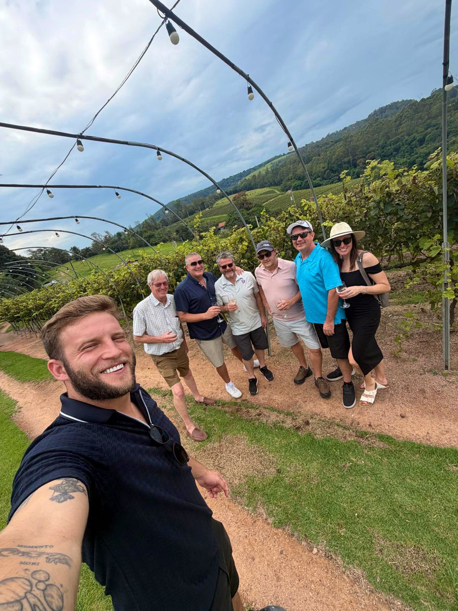 gutobergmann's tweet photo. @NoBullSusan Day 6: back to São Paulo - bit of relaxing and winery visit with this awesome group! https://t.co/9F313aNfAg