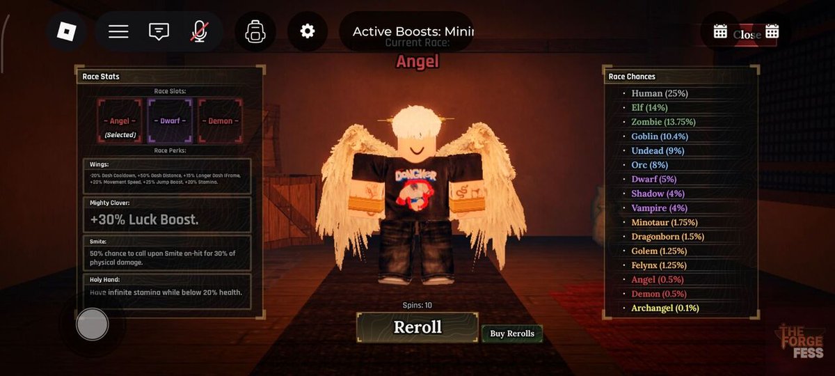 !forge tolong ini re roll yang mana mau cari Archangel 🥲