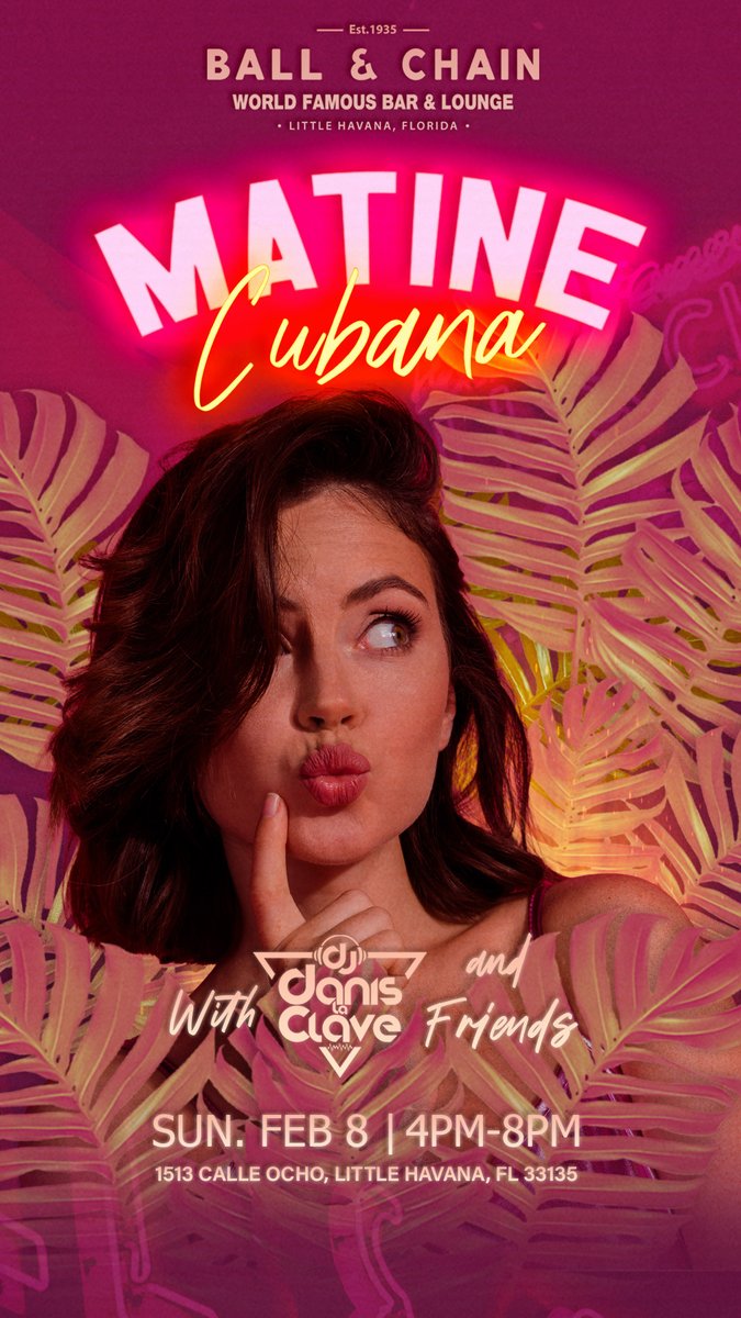 BallAndChainBar's tweet photo. TODAY: #LiveMusic noon to 9 p.m., then #LaPachanga with @DJDanisLaClave + @SonLokos, 8
TOMORROW: #MatineCubana, 4 + #SalseroSunday with DJ Vila + a FREE #SalsaClass, 8
#supportlocal https://t.co/kBdwIKRQzT
๐๐ https://t.co/9c33aCjiqV