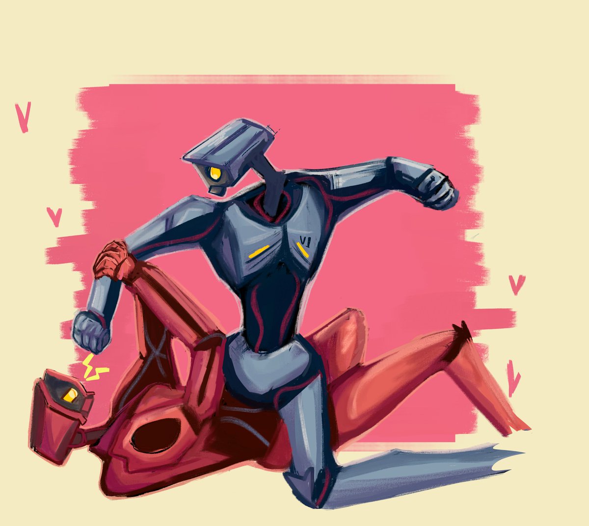 (old drawing) I like when people draw them fighting
#ultrakill #v1 #v2