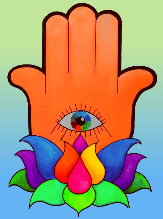 Art of the Day! "Hamsa Blessing Hand". Buy at: ArtPal.com/Astro-Artist?i…
