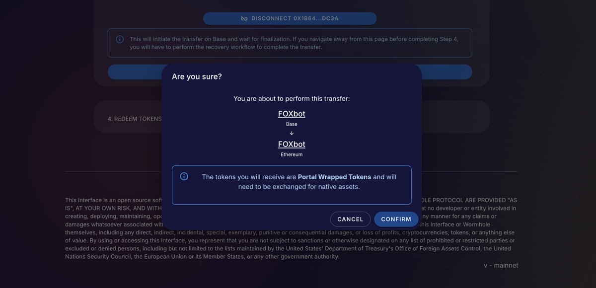 FoxCoinUS's tweet image. We are Bridging 20M $FOXBOT tokens about 2% supply from Base chain to Ethereum Chain!

$FOXBOT will be paired in liquidity to $FOX on Ethereum!