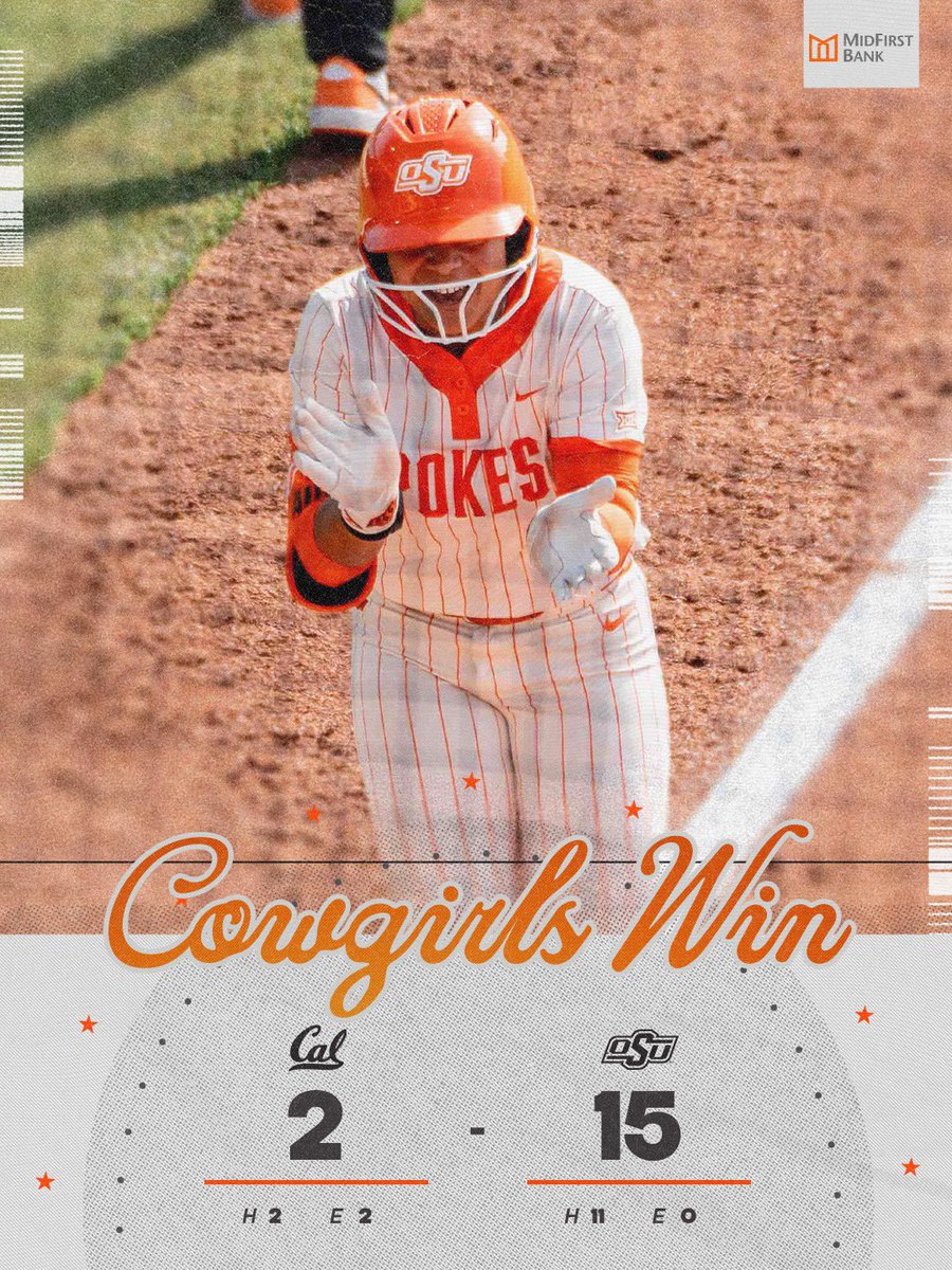 Cowgirls > Cal girls 🤠

#GoPokes | <a href="/MidFirst/">MidFirst Bank</a>