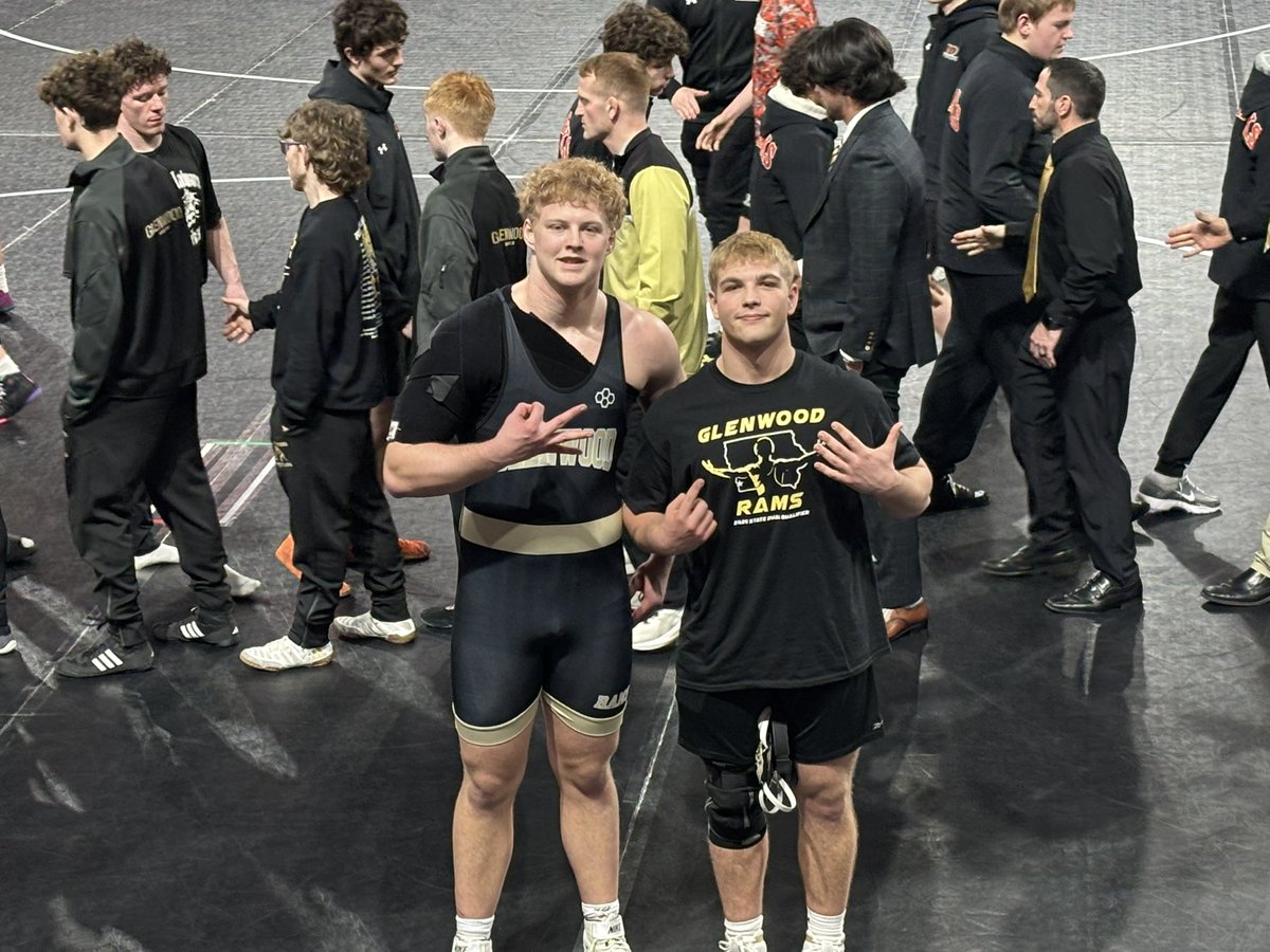 These two both broke the <a href="/GlenwoodRams/">Glenwood Rams</a> season pin record with their 36th pin in the same dual!  Iron sharpens Iron!

Congrats Mason and Drake!

<a href="/IAwrestle/">IAwrestle</a> <a href="/KMASports/">KMA Sports</a> <a href="/OpinionTribune/">The Opinion-Tribune</a> <a href="/peterburtnett/">Peter Burtnett</a> <a href="/TuckerWeber/">Glenwood Wrestling</a>