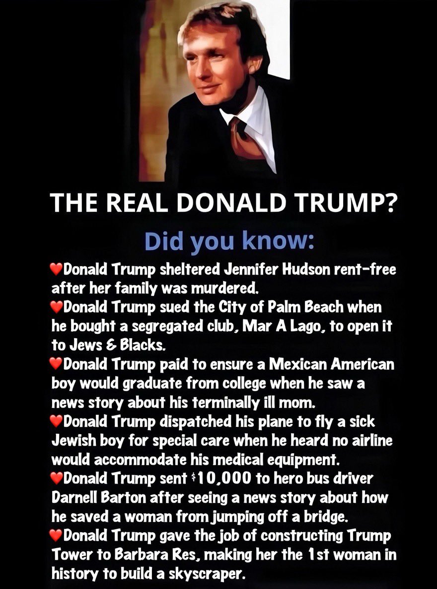 Timpabak's tweet photo. @RogerJStoneJr @realDonaldTrump Here’s one for the haters — an upgraded version of some of the nice things that @realDonaldTrump has done👇🏽👇🏽❤️🇺🇸 https://t.co/J5nDZYdw6o