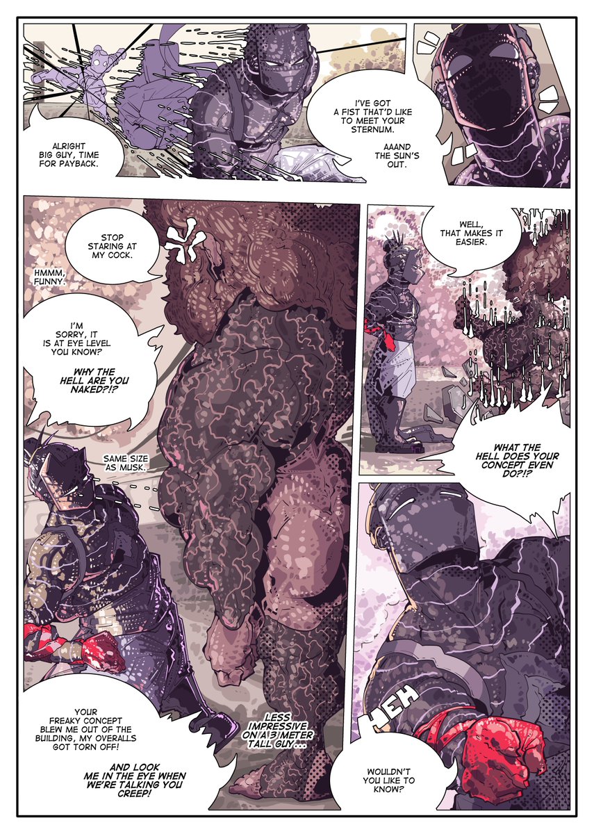 Day 152 of posting my comic here until <a href="/ImageComics/">Image Comics</a> distributes it ( god comic con is so close, i've got so much shit to draw )
MASK ON!!! Ch. 31 Pg. 5-8
maskon-comics.com/read-mask-on