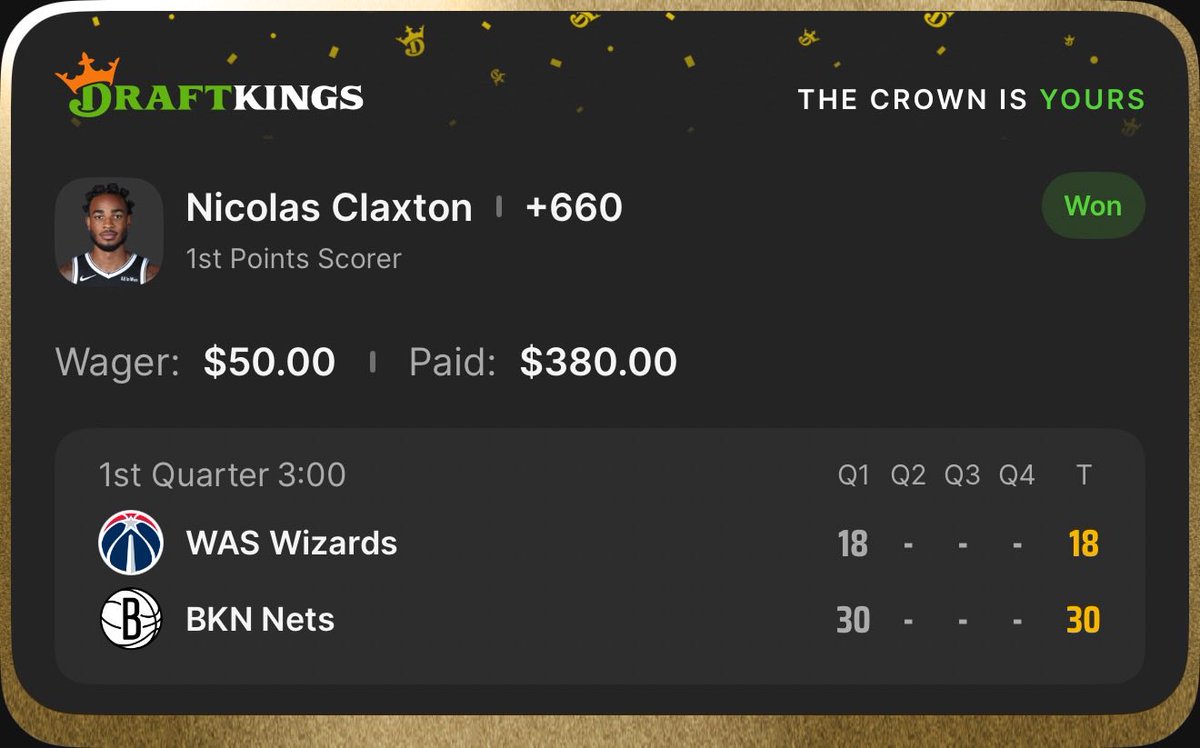 onlyparlays's tweet photo. 1-0 on first baskets to start the day! 🔥 https://t.co/3yUcROcOai