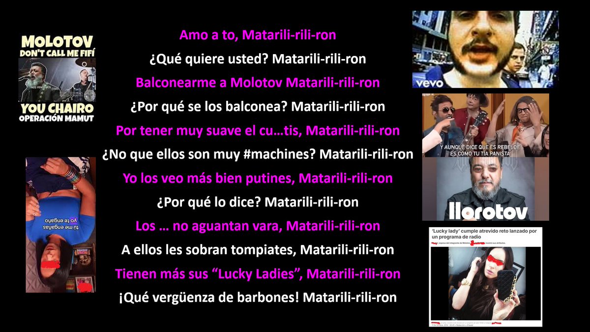 cogitoergosum68's tweet photo. @MamutOperacion @monocordio @jairocalixto @norareinachula 

Amo a to, Matarili-rili-ron
¿Qué quiere usted? Matarili-rili-ron
Balconearme a Molotov Matarili-rili-ron
¿Por qué se los balconea? Matarili-rili-ron
Por tener muy suave el cu…tis, Matarili-rili-ron...

Ronda infantil. https://t.co/bRpAnP5c1O