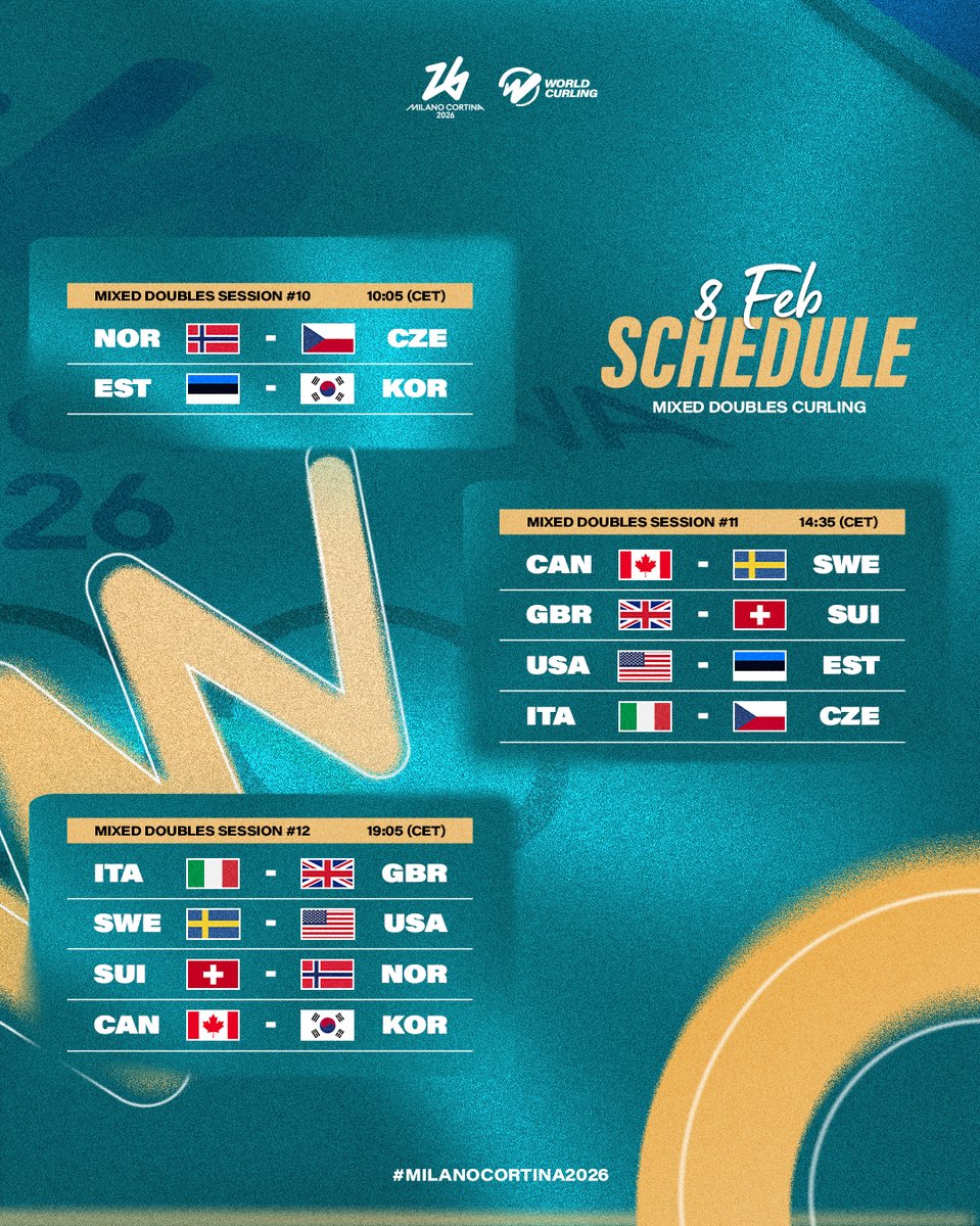 Great Britain 🇬🇧 secure a spot in the Semi-finals on day 4️⃣

Look ahead ➡️ to tomorrow's schedule 📅

#curling #olympics #milanocortina2026