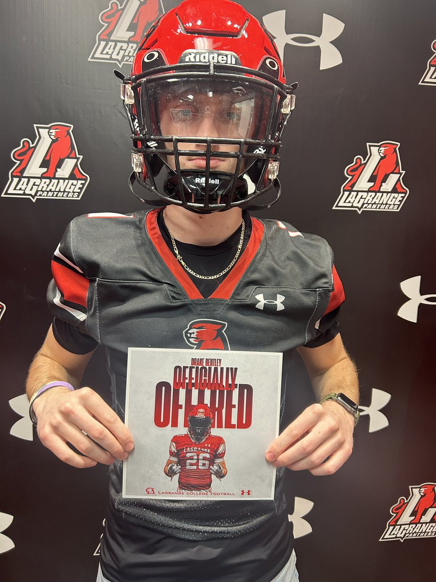 After great visit with <a href="/LaGrangeFTBL/">LaGrange College Football</a> I am blessed to receive my second official offer!!!!
<a href="/CoachWMD/">Wes Dodson</a> 
<a href="/CoachChuckEhret/">Chuck Ehret</a> 
<a href="/HallTechSports1/">Hall-Tech Sports</a> 
<a href="/One11Recruiting/">One11 Recruiting</a> 
<a href="/PrepRedzoneAL/">Prep Redzone Alabama</a>
