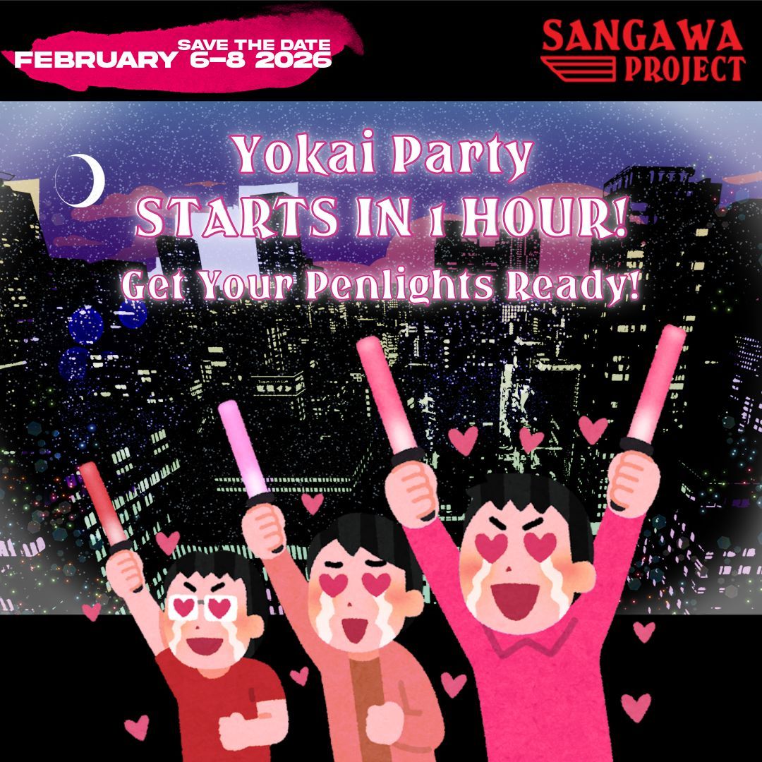 The BEST party of the year starts in 1 hour.. YOKAI PARTY, that is! You'd have to be totally trippin' to miss this! I'll see you at Main Stage at 4:30 pm.. right~?