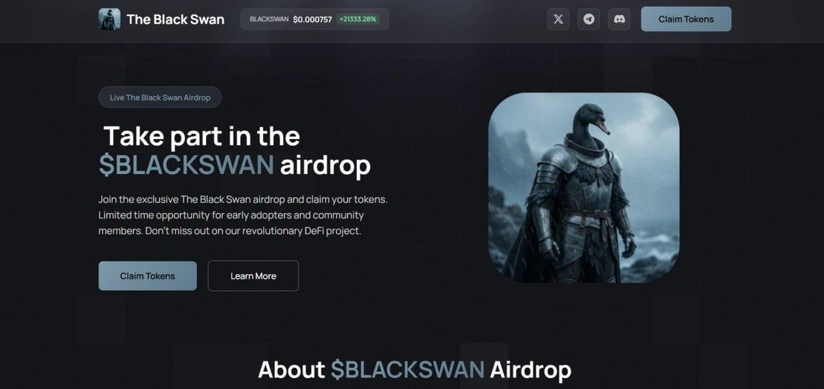 fatthi12's tweet photo. BREAKING: $BLACKSWAN AIRDROP LIVE!

Exclusive drop only for community holders

First come, first served — claim now before it's gone!

https://t.co/ESuULRt7iC https://t.co/MLk2WoweFN