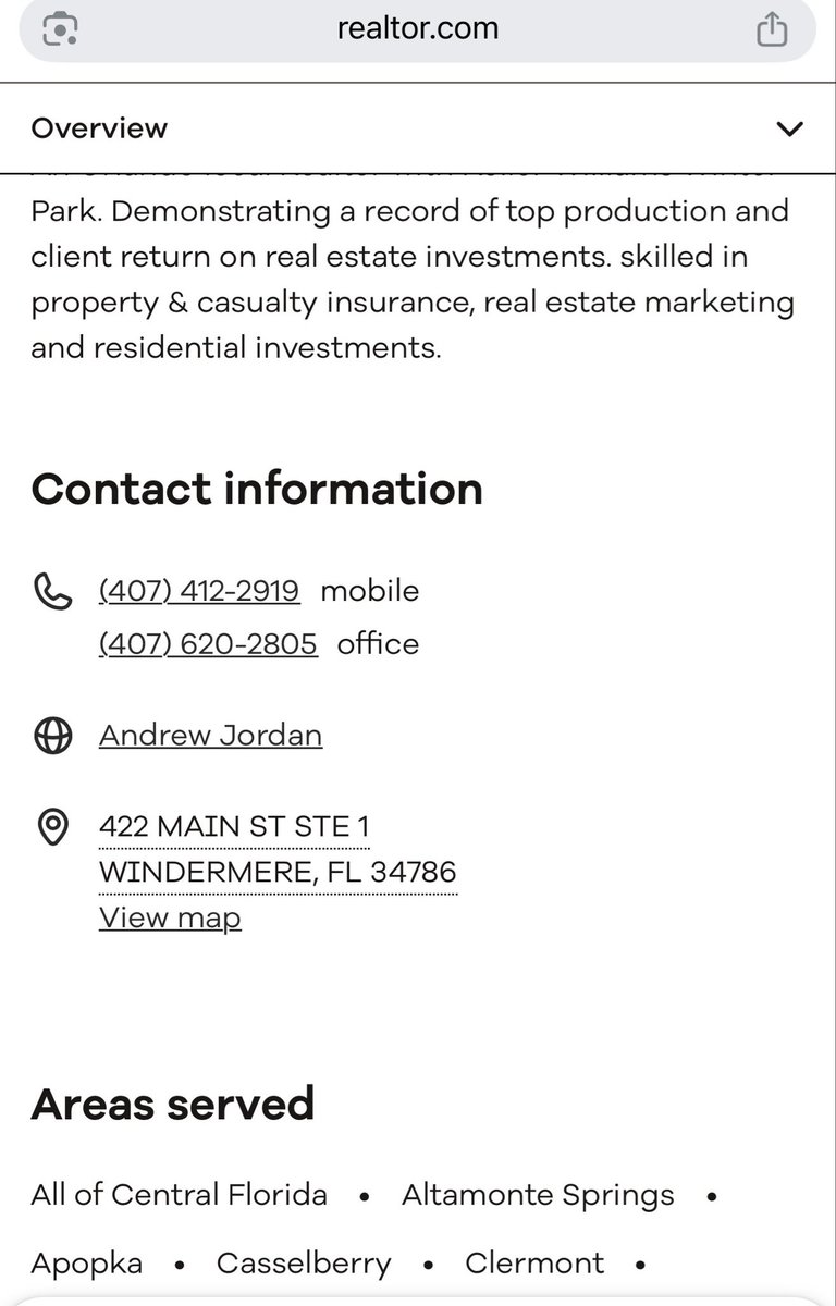 MTMind26's tweet photo. @AmericanAir He lives in central florida and also is a Windermere realtor https://t.co/wyQYFRw70x