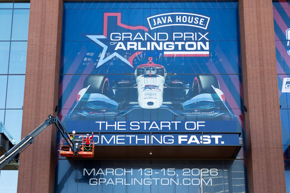 Arlington_GP's tweet photo. The start of something fast ๐๐
Thanks to @SantinoFerrucci for putting the finishing touches on @GlobeLifeField as the Inaugural Java House Grand Prix of Arlington gets closer. The countdown is ON. ๐ฅ
Tickets: https://t.co/VSNc70Iz0j
#iMBranded #GPArlington https://t.co/qpTfS2bZnM