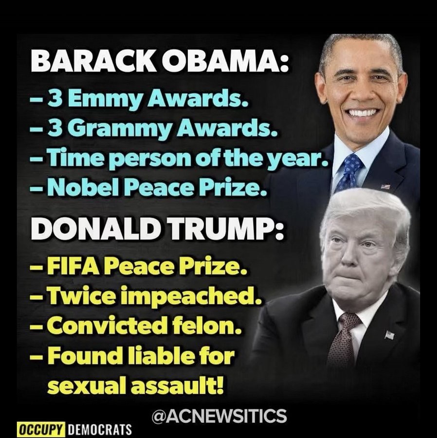 Trump knows he'll never be a sliver of the man Barack Obama is, and that his wife's doc has been put to shame by Michelle's blockbuster BELOVED -- so he went ballistic with a super racist post and is refusing to apologize for it. 

#TrumpFumbled his entire life.