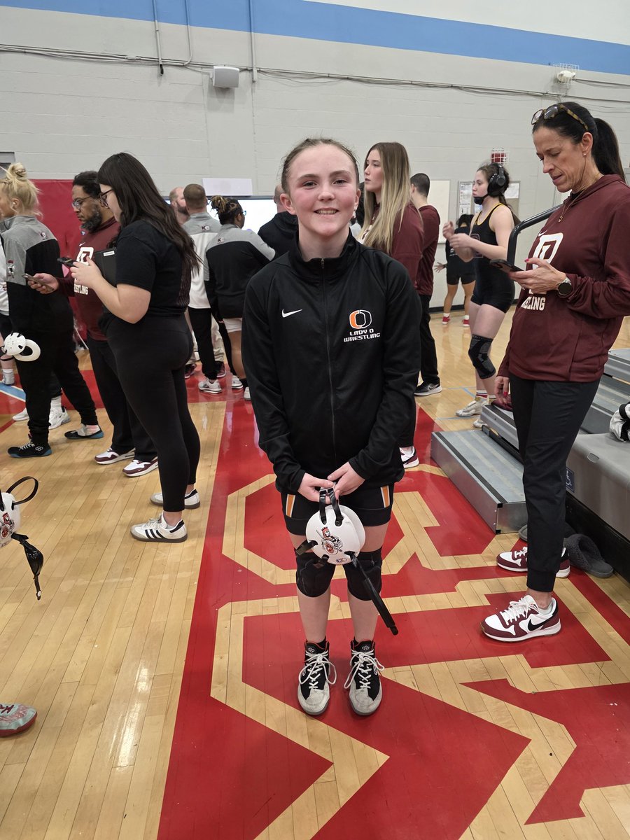 With a win in the consolation semifinals, McKinley Cooper-Book has punched her ticket to state! As a sophomore, this is her first trip to the state tournament.

#LadyOWrestling
#FindAWay
