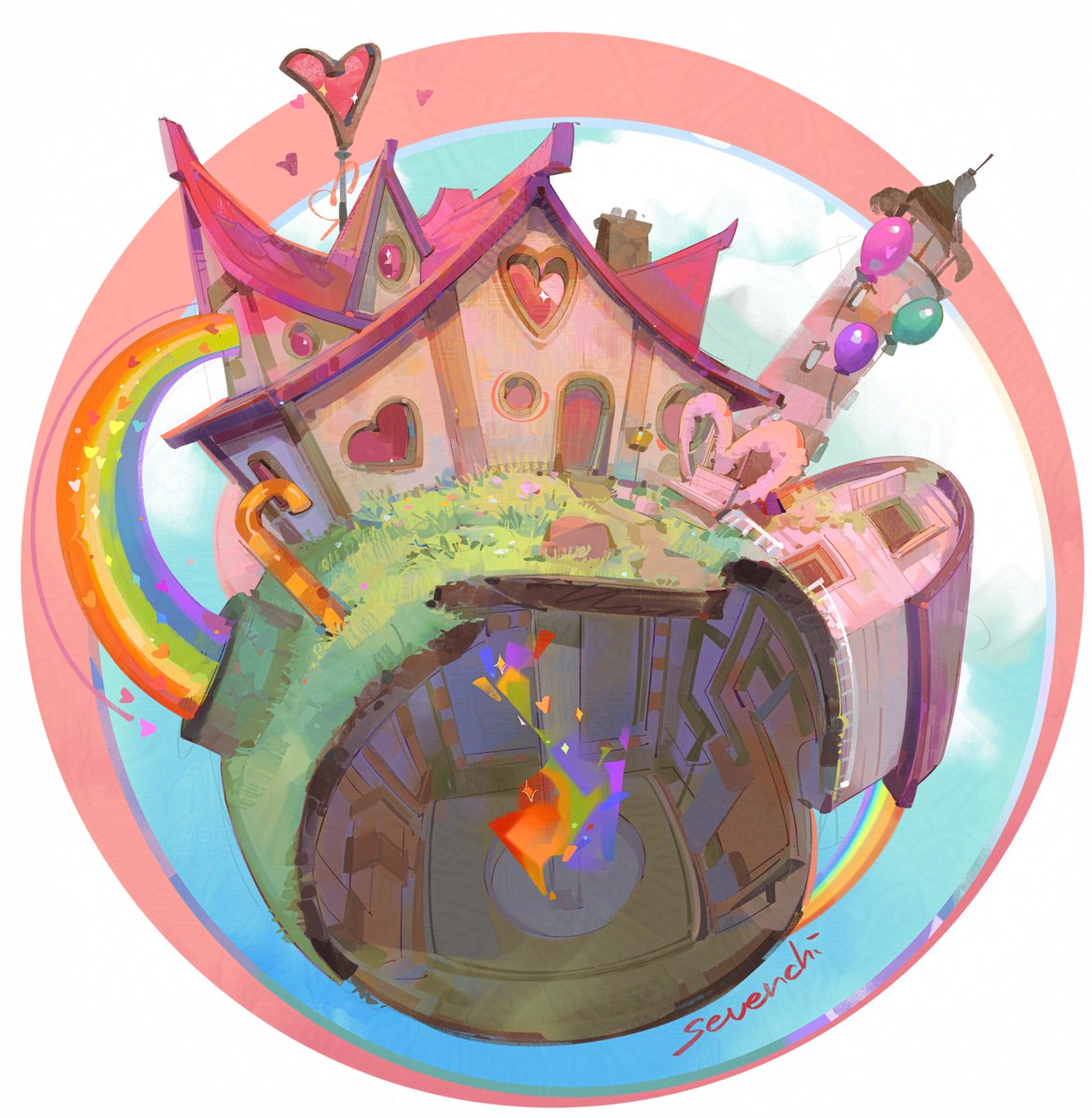 Colourful base 🌈 

#HermitCraft #smallishbeansfanart